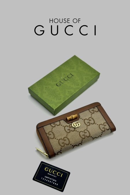 جزدان - Gucci / شامل علبة  - جوتشي - خشب بامبو <br> <span class='text-color-warm'>نفدت الكمية</span>